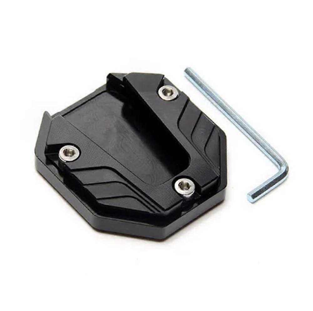 Motorcycle Kickstand Plate Pad Universal Side Stand Extension Foot Pad Compatible with Various Bike Models, Black