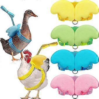4 Pieces Pet Duck Outside Walking Harness Leash, Hen Chickens Harness, Adjustable Outdoor Training Traction Rope for Chicken Goose HenEdition 0724