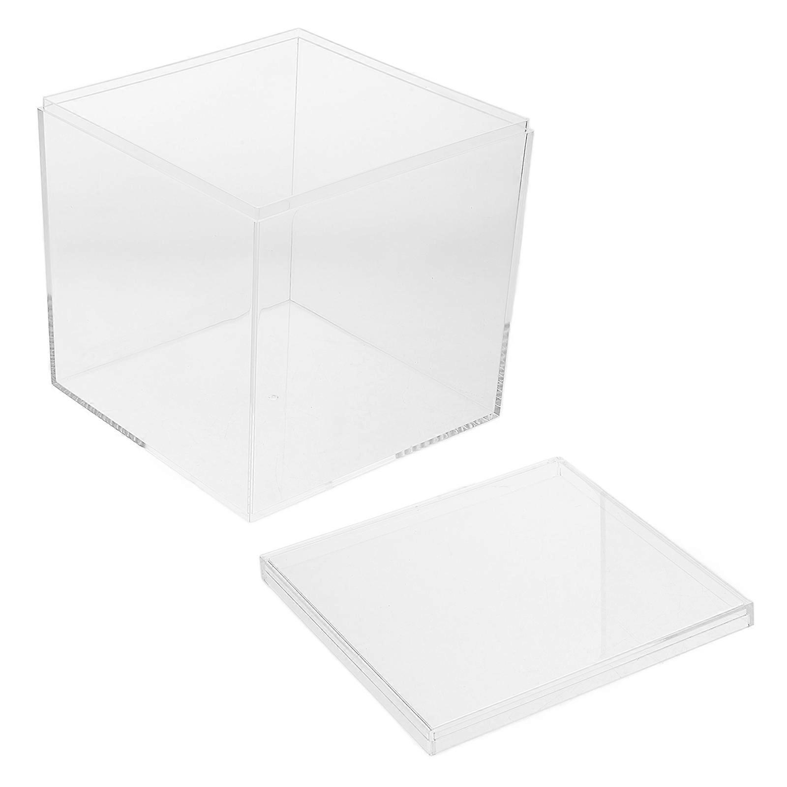 Transparent Plastic Storage Box for Versatile Use and Clear Display 4 Pack