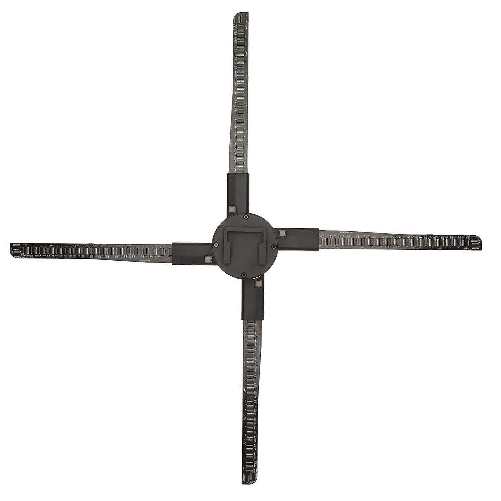 מקרן הולוגרמה תלת מימד מאוורר 4 להבים 2000x576 574 LED חרוזים תומכים WiFi ו- APP הולוגרמה תצוגת פרסום 100-240V