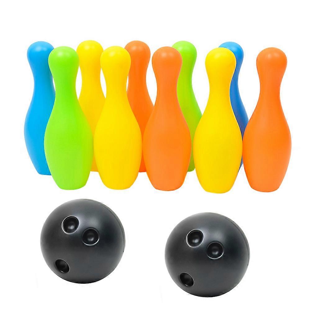 Children's Bowling Toy Set 12Pcs Interactive Play For Parents And Kids Colorful Design Ideal For Indoor Activities 15.5Cm
