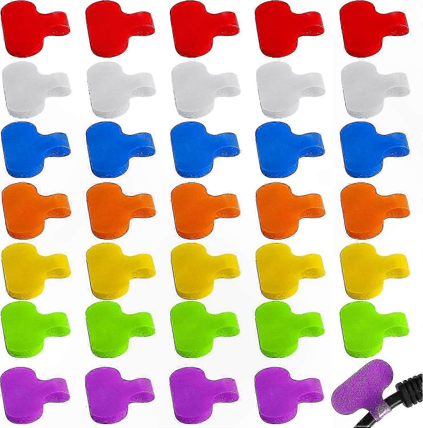 Multicolored Self-Adhesive Cable Markers - 35 Labels for Easy Identification