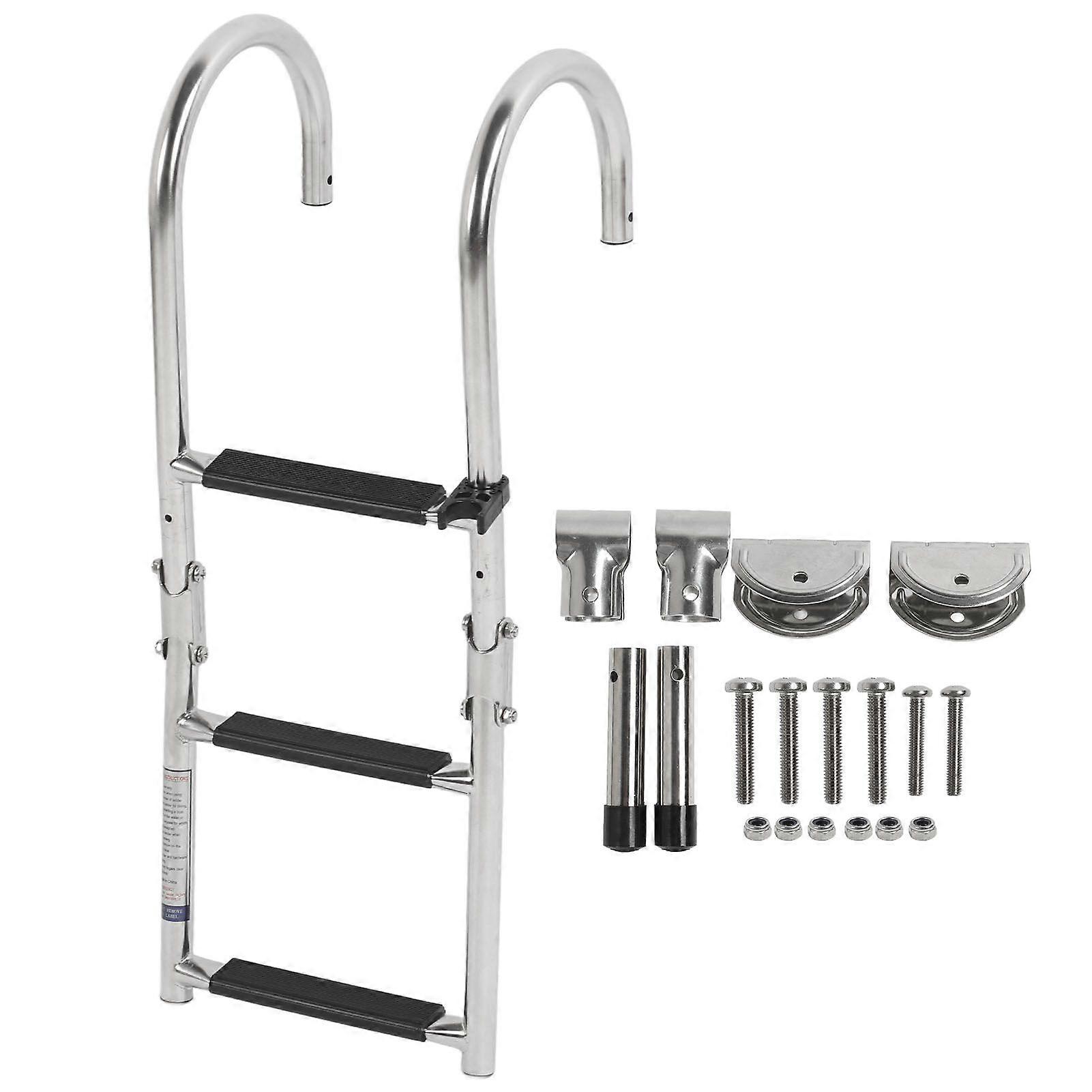 Folding boat ladder 3 step rugged design for yachts