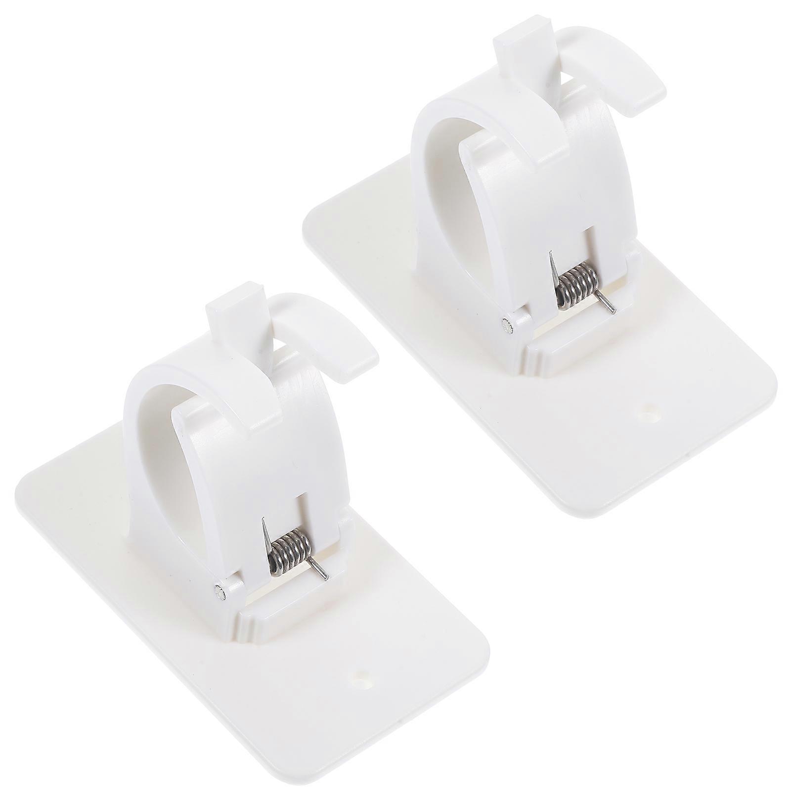 2pcs Self Adhesive Universal Curtain Rod Brackets Hooks Holders