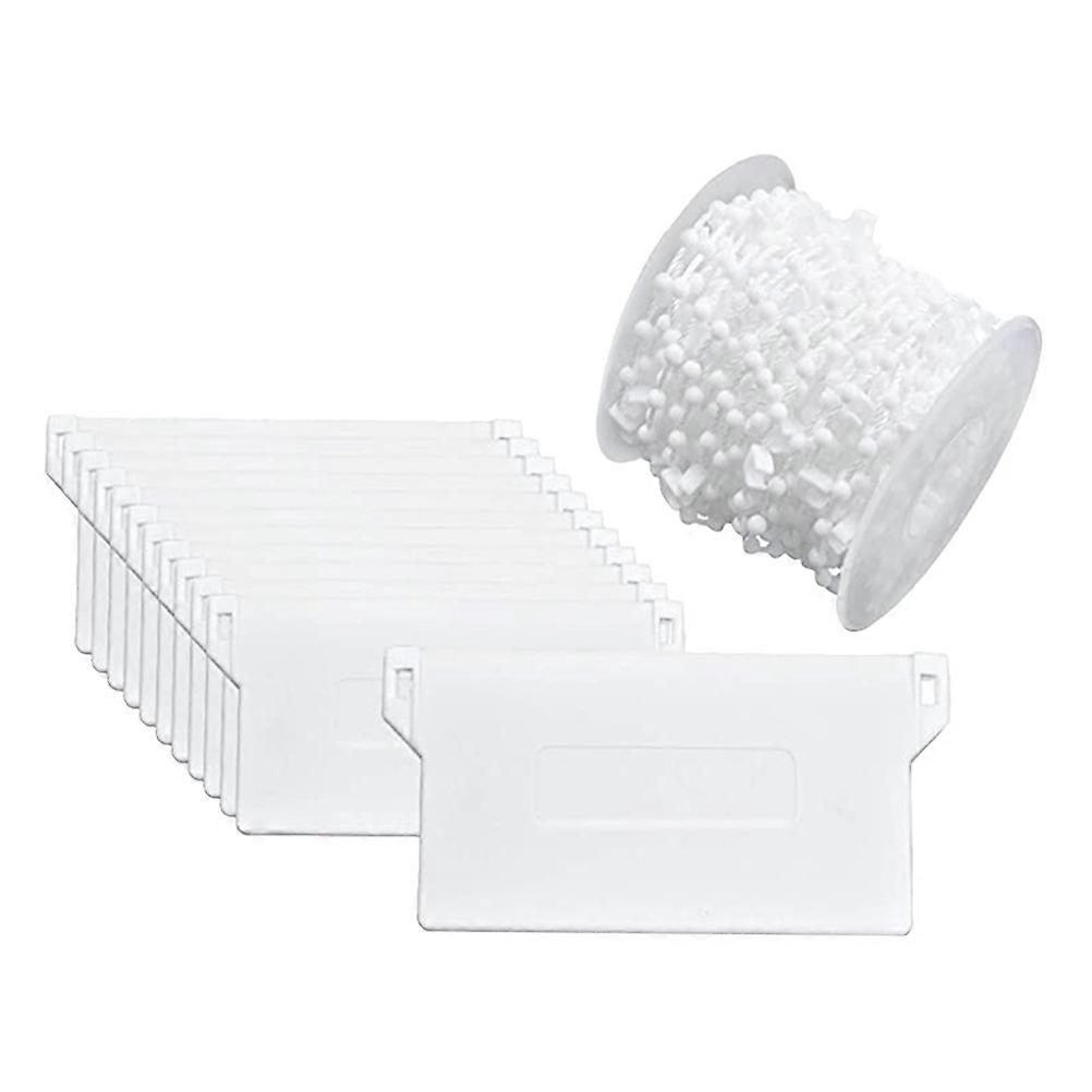 Vertical Blind Bottom Chain for Decor White Plastic Adjustable Bead Chain for Windows Curtains 1 Set