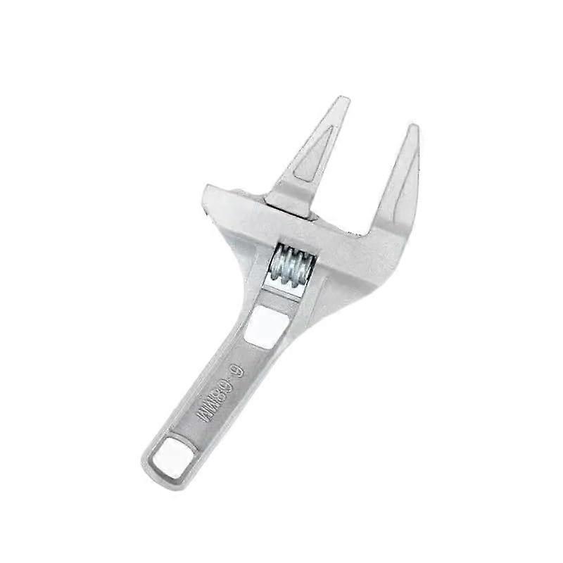 Bathtub Faucet Wrench Adjustable Short Handle Wide Mouth Chrome Finish Compatible with Standard Fixtures
