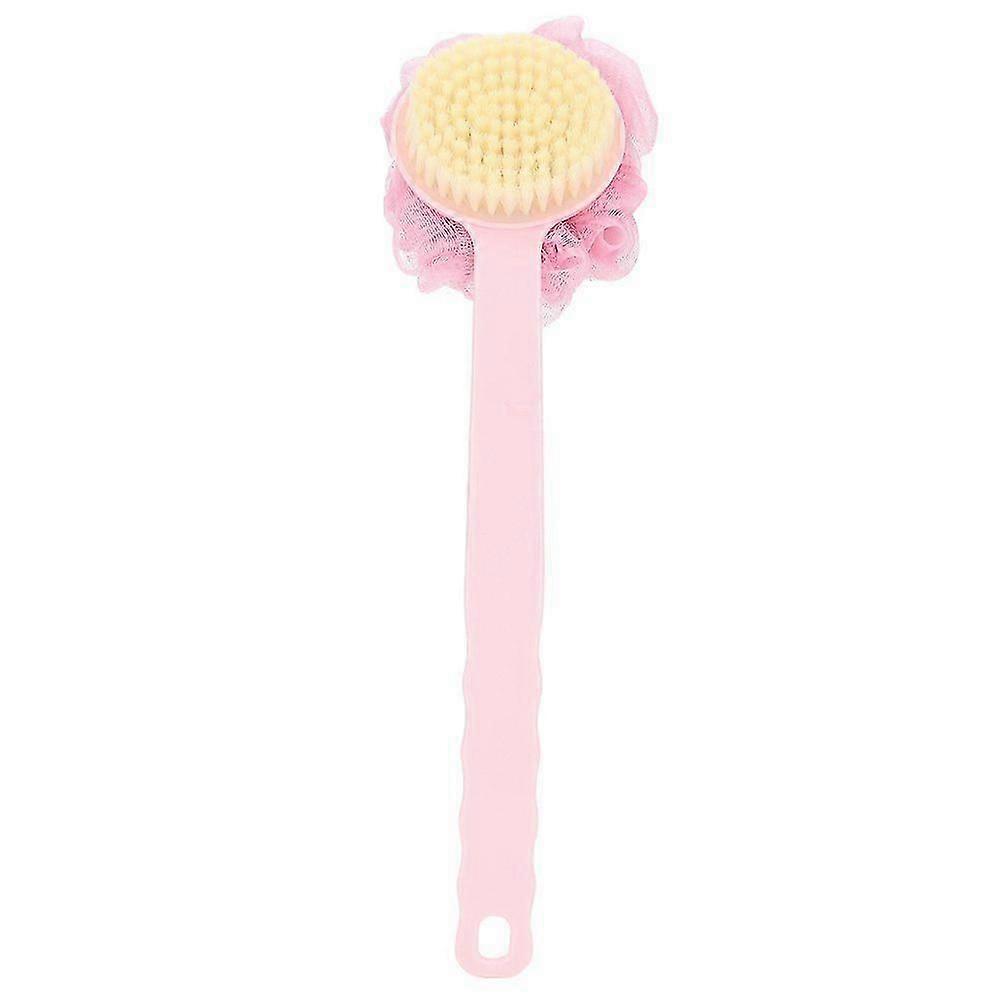 Long Handle Bath Shower Scrubber Brush with Mesh Ball