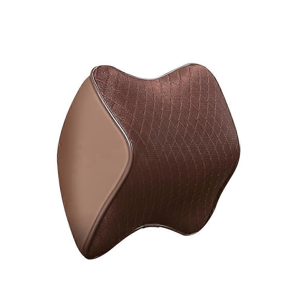 Coffee Car Seat Headrest Pillow with Mesh for Comfortable Neck Support and Breathability 10.5 Inches