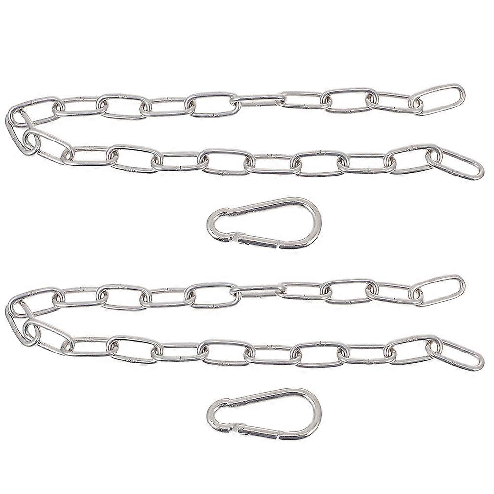 Workout Fitness Chain Attachment 2Pcs Ideal For Cable Machine Use Enhancing Abdominal And Biceps Training With Durable Iron Construction