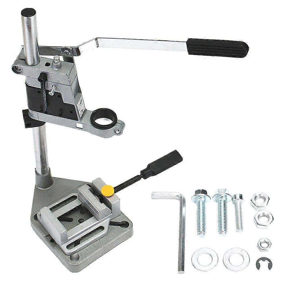 Drill Press Holder 1 Set Adjustable Aluminum Drill Stand For Professionals In Home Use With Steady Drilling Functionality Color Silver