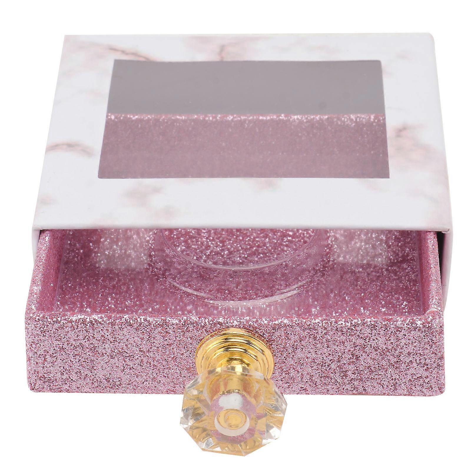 Paper Eyelash Storage Box 1Pc Pink Eyelash Organizer For False Eyelash Users Portable Square Design Great For Travel