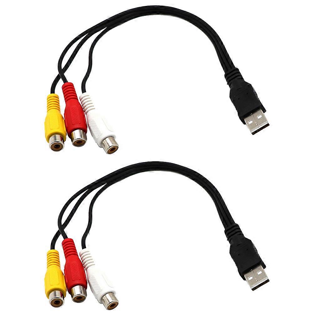 Audio Cables Set- 1 Pair Durable Assorted Color For Home Use Audio Transmission