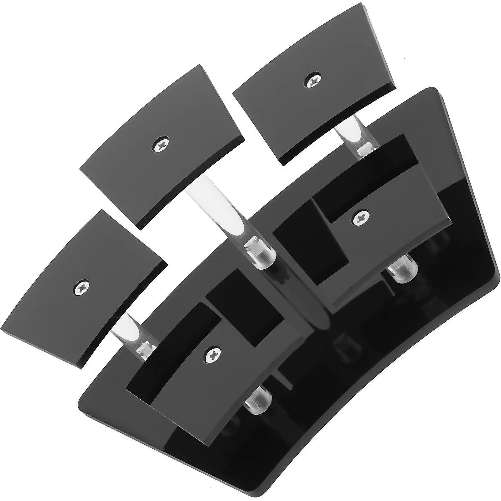 Acrylic Tier Organizer Rack for Storage Black Display Shelf Riser Stand for Figures 6.5 inches