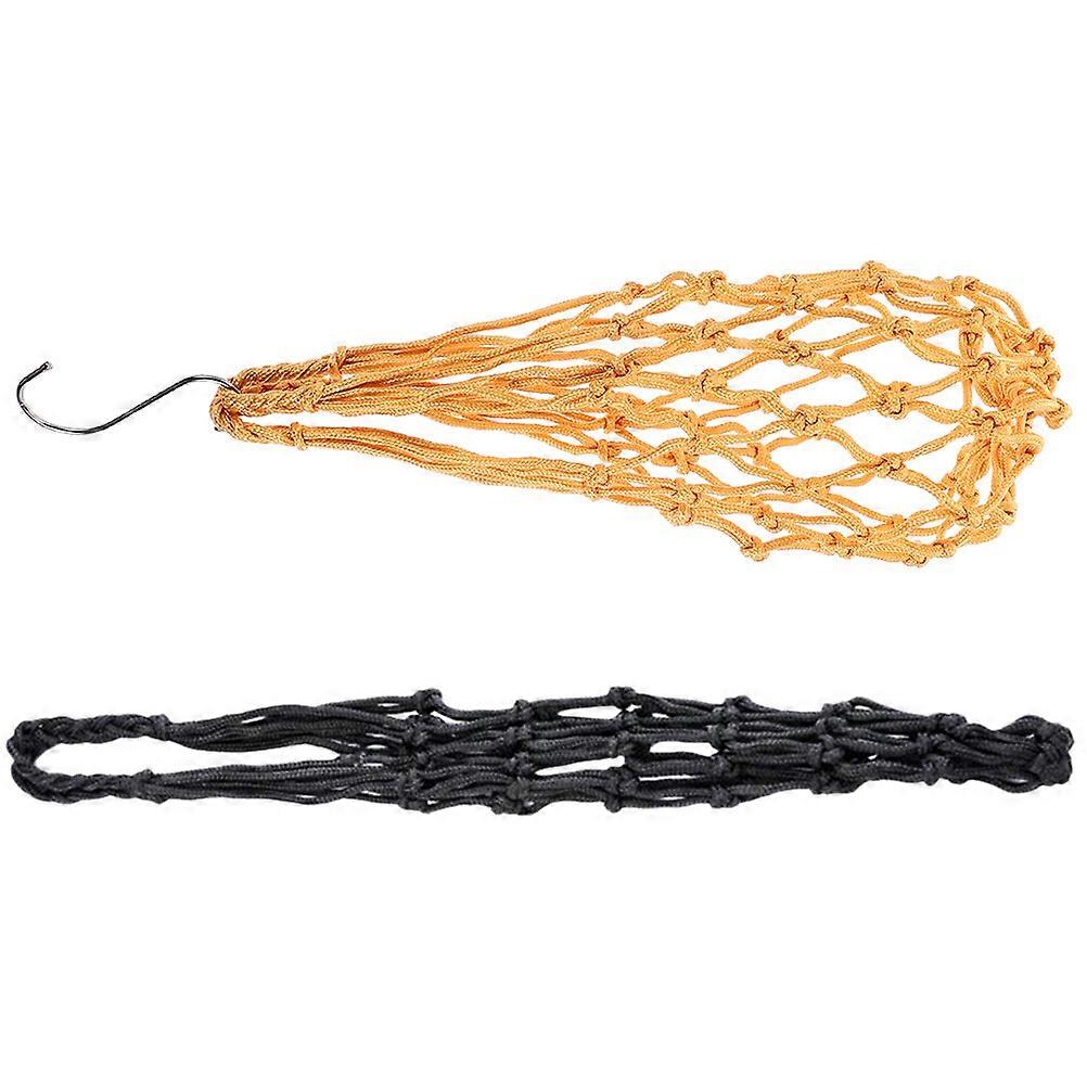 Poultry Hanging Tool 2Pcs Chicken Vegetable String Bags Practical Design For Feeding Time Assorted Color Durable Nylon