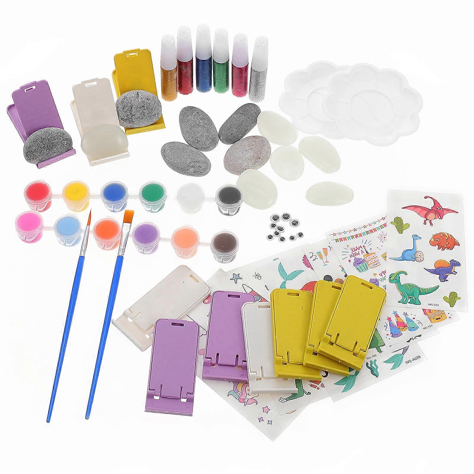 Children's Craft Kits DIY Stones Art Tools For Parent-Child Interaction And Stress Relief 1 Set