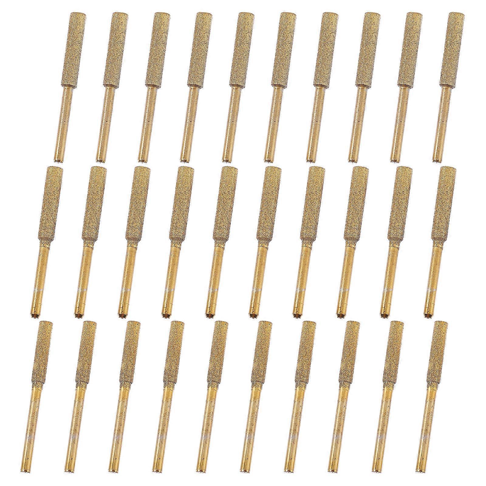 Grinding Bits Set 30Pcs Drill Accessories Ideal For Woodworking Chainsaw Golden Color Practical Efficient Tools