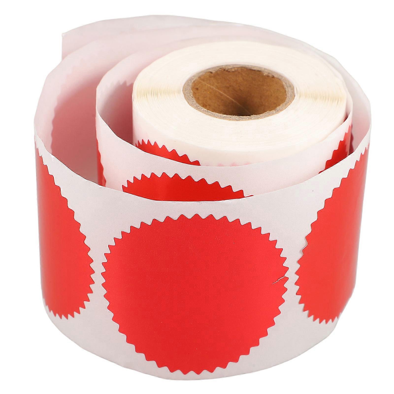 250pcs Red Serrated Edge Certificate Stickers, Self Adhesive Embossed Labels for Secure Sealing, Tamper Evident Closure for Notary, Package & Office