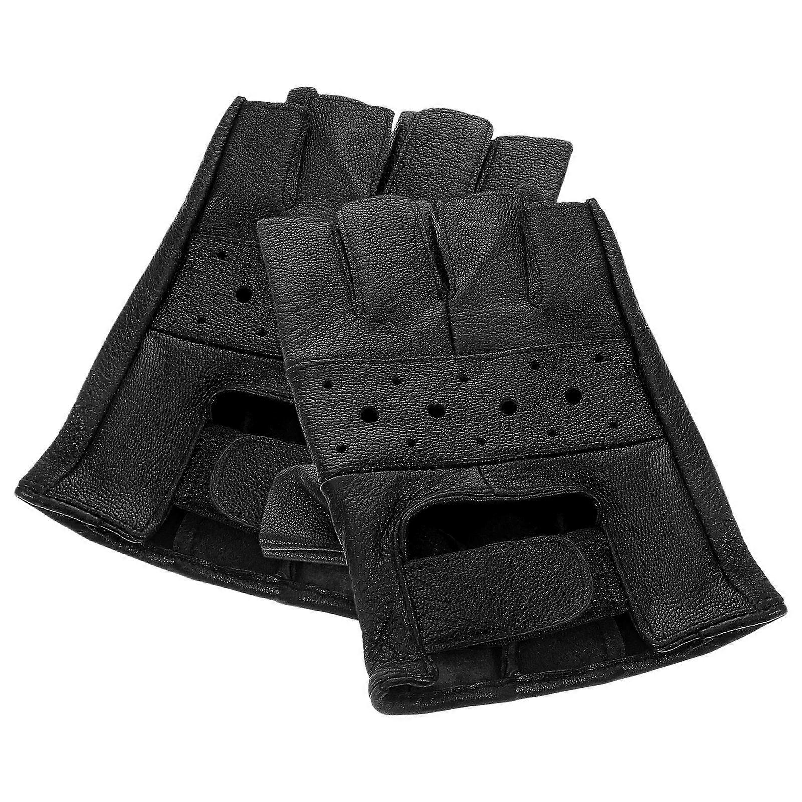 Here's a polished and professional product title and description for your **Men's Black Fingerless Gloves**:
### **Men's Black Fingerless Gloves