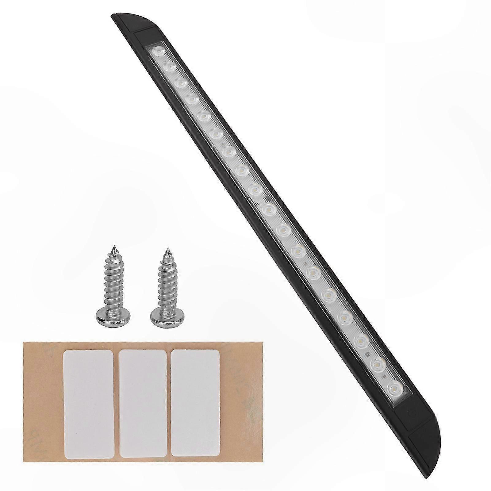 Universal 12V 6W LED Light Bar with Touch Switch for RVs Campers and Trailers White Light 6000K 1000LM Black Finish