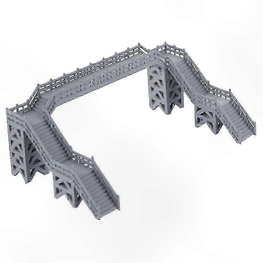 Overhead Footbridge Model for Sand Table Decor, Ideal for Railway Scenery, Made from Durable Plastic