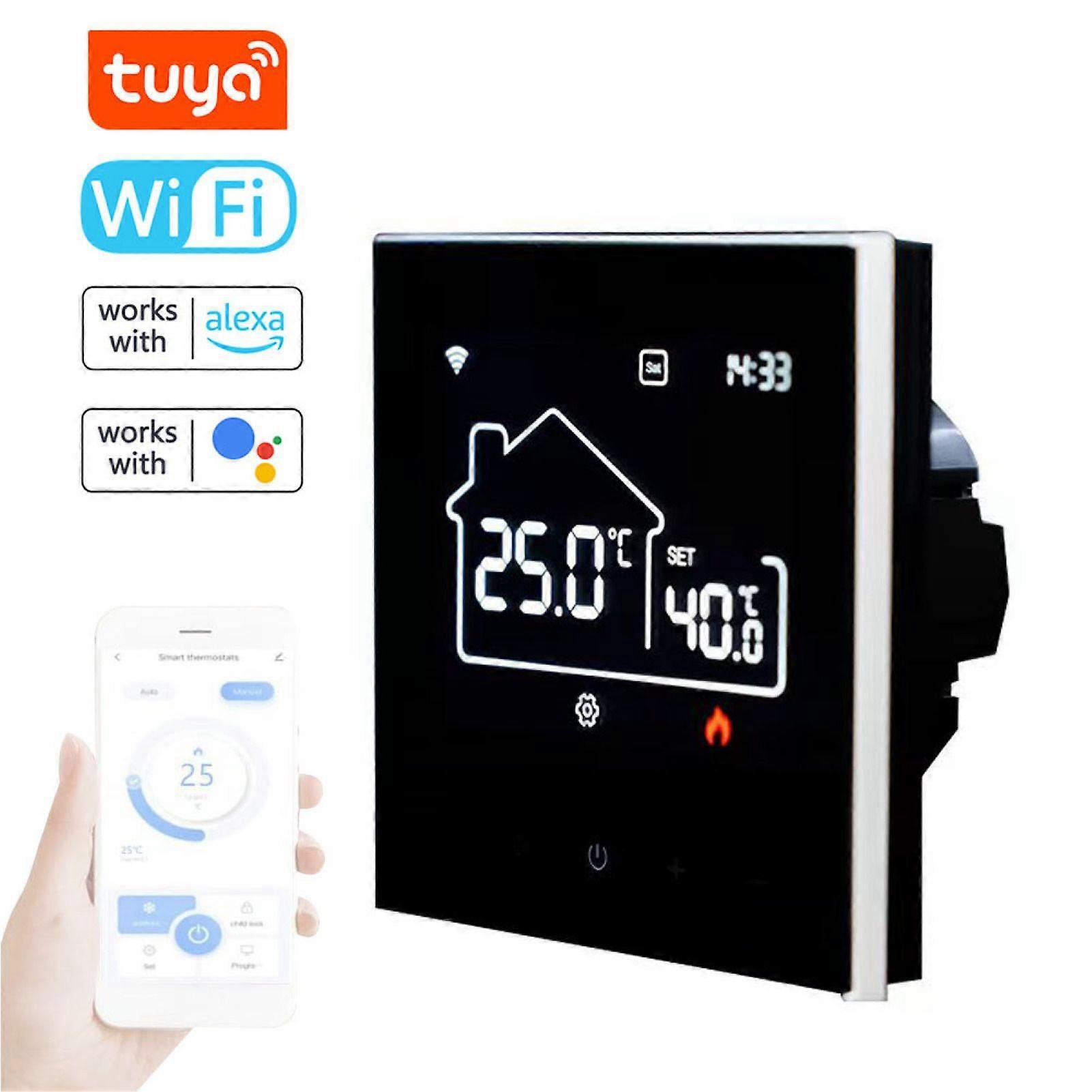 Tuya WiFi Indoor Central Air Conditioning Thermostat Floor Heating All-in-One Temperature Regulator Digital Display Intelligent Thermostat Mobilephone