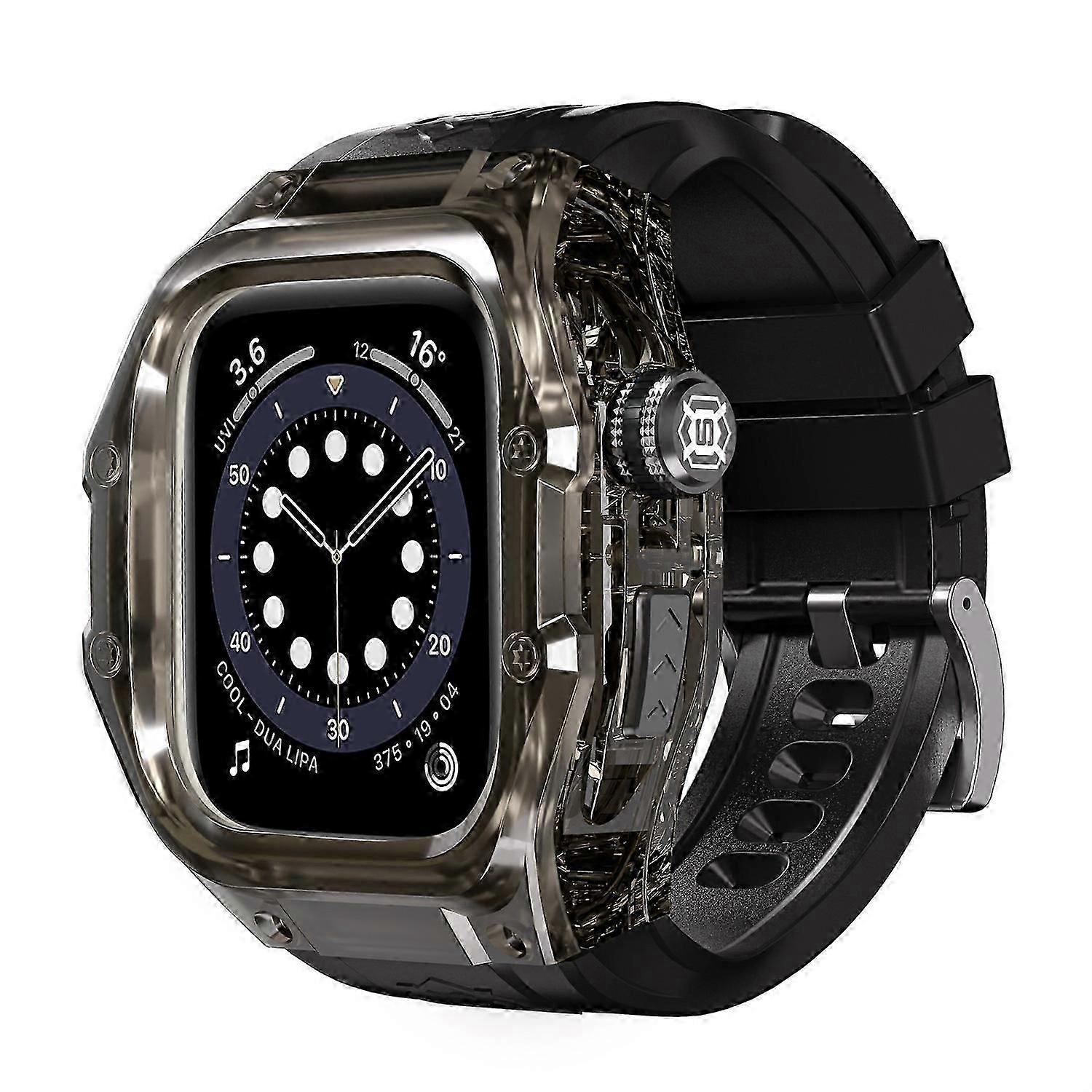 SHELLBOX für Apple Watch Series 10 46mm IP68 wasserdichtes integriertes Uhrengehäuse mit Silikonuhr St