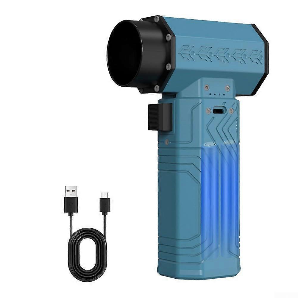 Rechargeable Air Duster Blower with Stepless Speed Control, High Power Turbo Fan for Electronics Cleaning, Blue