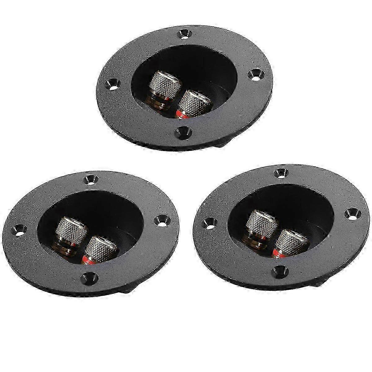 3 Pcs Car Audio Speaker Connectors & Subwoofer Terminal for Auto Wire Connection, 7.5x7.5x3cm
