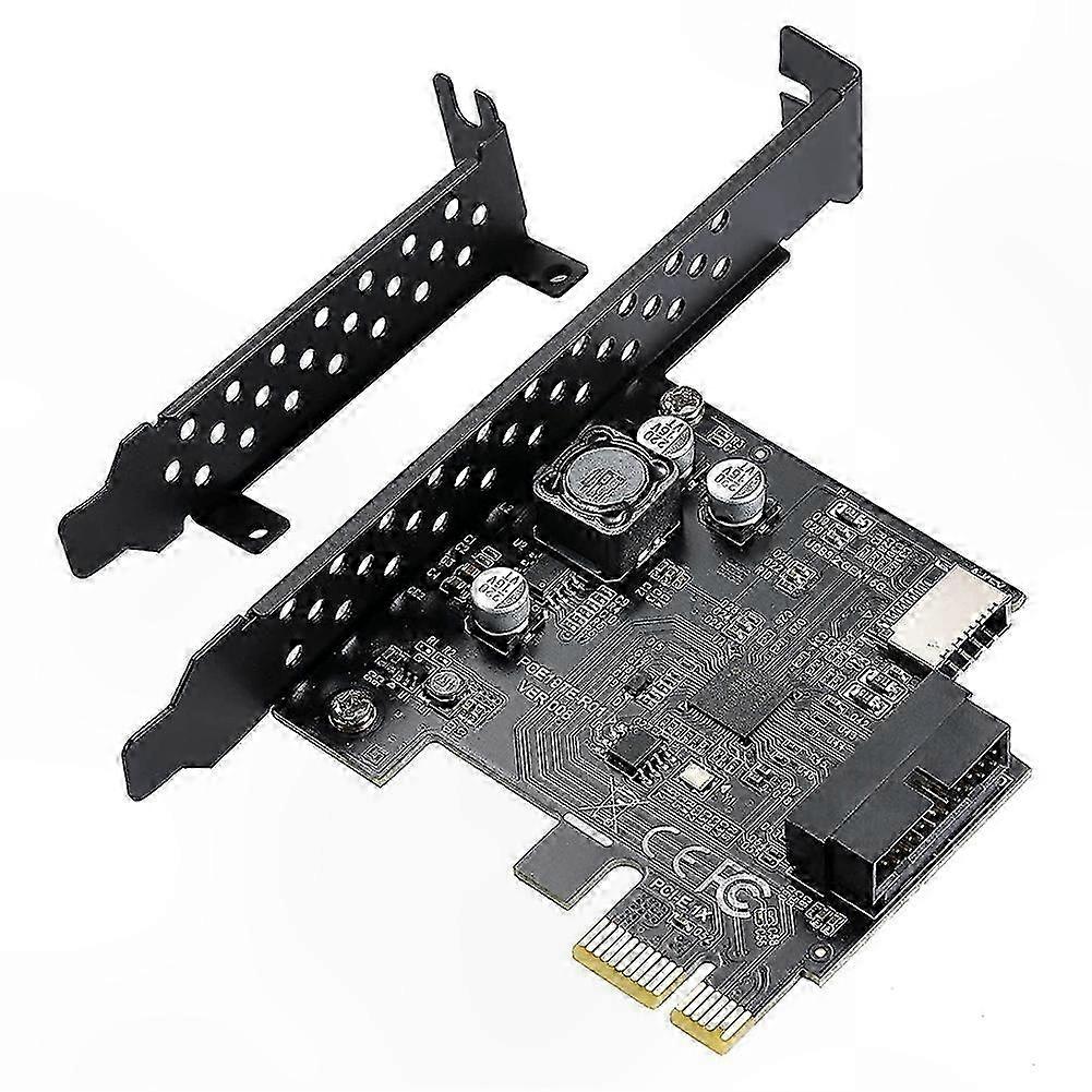 PCI-E to USB 3.2 Gen1 5Gbps Front Panel Header with Type-C Connection