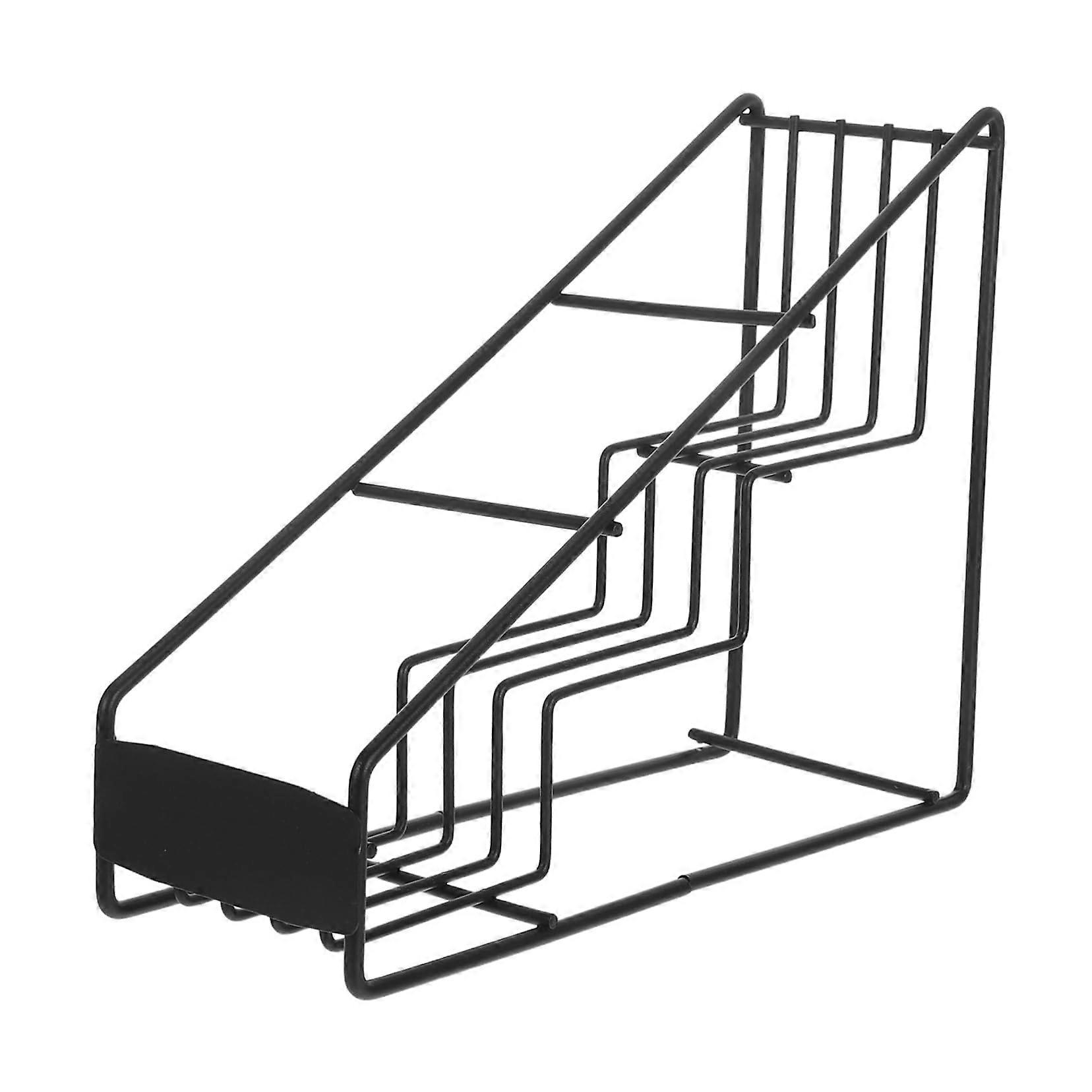 Syrup Bottle Display Shelf 3-Tier Kitchen Storage Rack Compact Bar Caddy Organizer for Condiments and Sauces