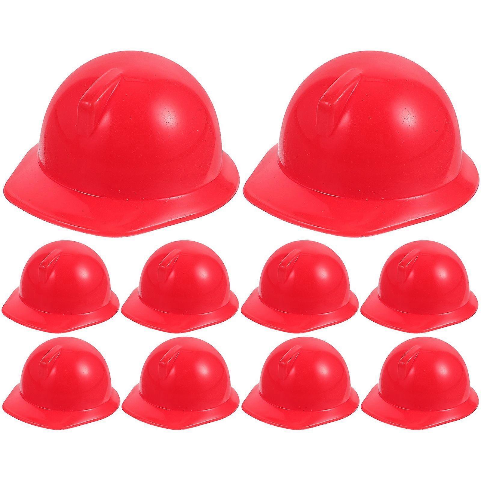 10 stk miniatyr vernehjelm modell mye brukt mini konstruksjon hatt dekor dukkehjelm