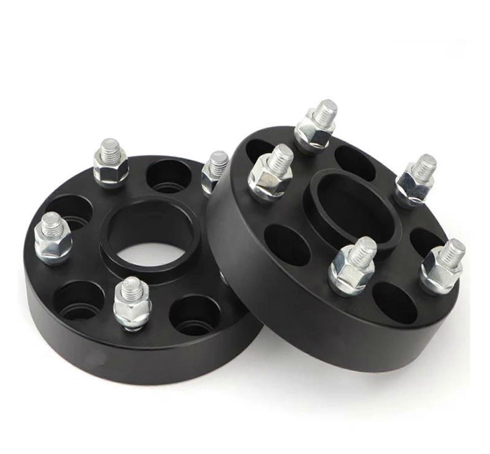 Hub Bore 5x114.3 Aluminum Wheel Spacer Adapter 20mm Black, CB 67.1mm for Mazda 5 Lug Universal Car Rim Spacers (2 Pieces)