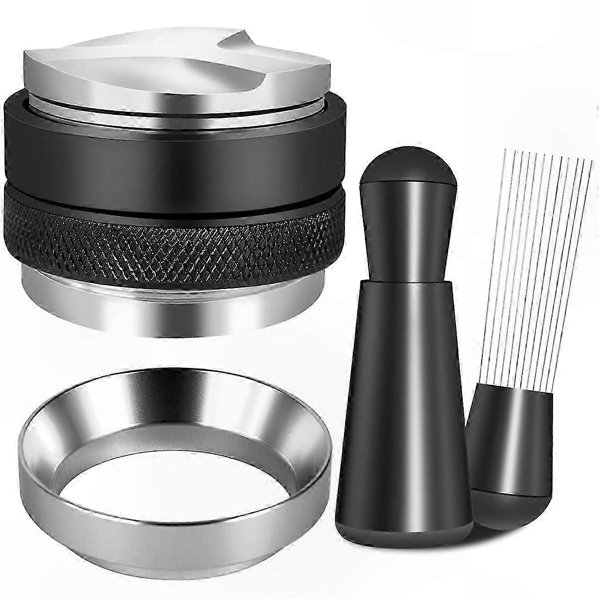Espresso Tool Set with Distributor, Tamper, WDT Tool, and Dosing Funnel for Coffee Enthusiasts