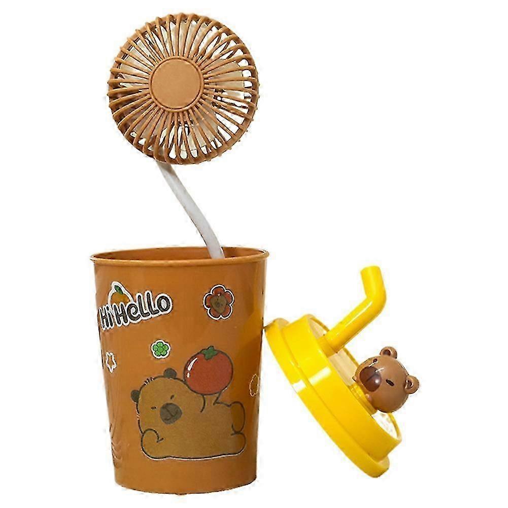Hot Portable mini handheld small folding table fan cooler Comes with dolls 2025