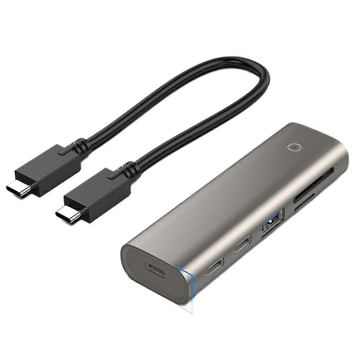 USB Hub USB-A(Gen2)+2xUSB-C(Gen 2)+ SD/TF 3.0 Hub for Laptop Multi Splitter Adapter PC Computer Accessories