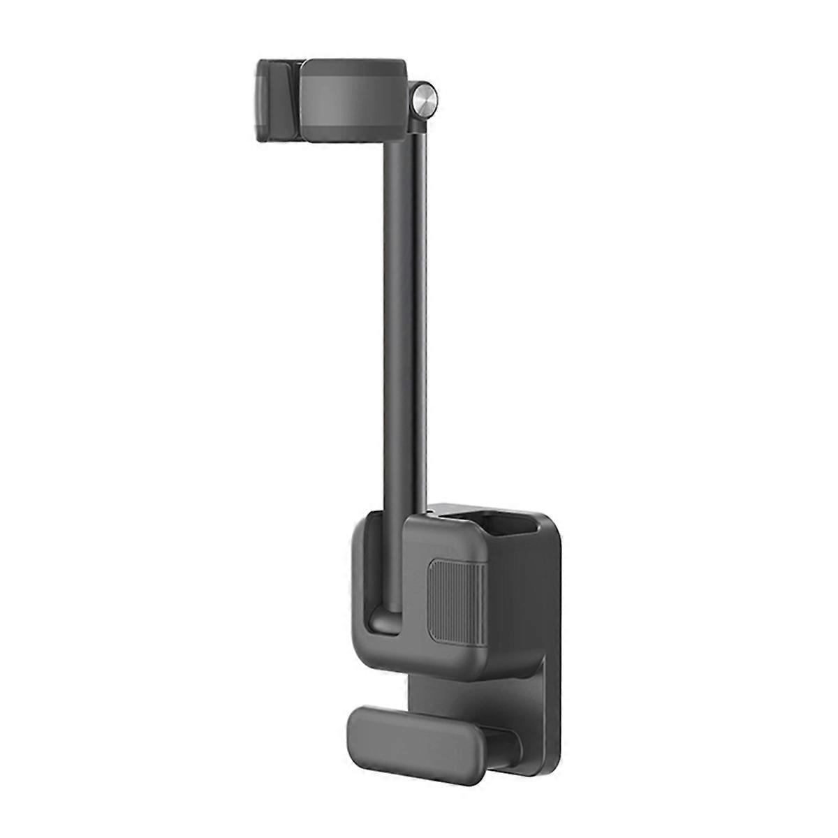 Hair Dryer Stand Hands Free Blow Dryer Holder Wall Mounted Sit Under Blow Dryer for Vanity Hairdryer Holder Dark Grey