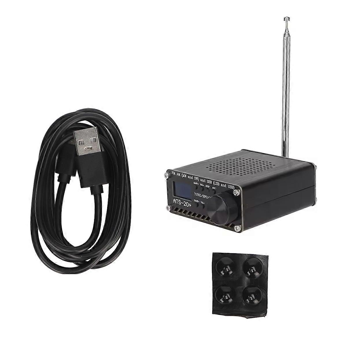Radio Receiver Easy to Read Portable ATS 20+ World Band Digital Receiver Professional Portable for Home for Outdoor