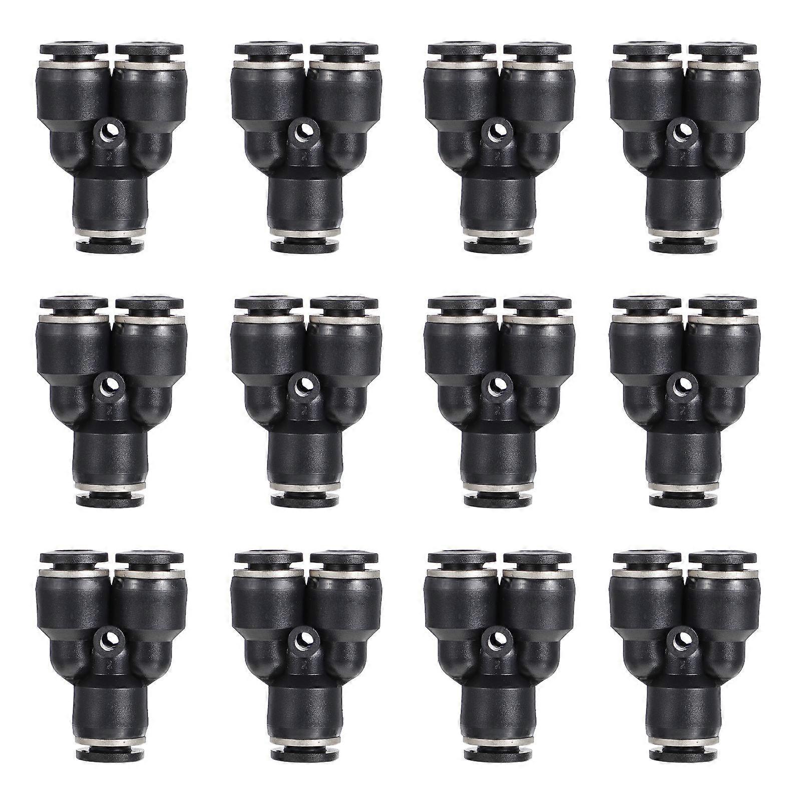 Quick Connector Plastic Butt Joints for Pneumatic Tools and Black 12pcs 3Way Y Size