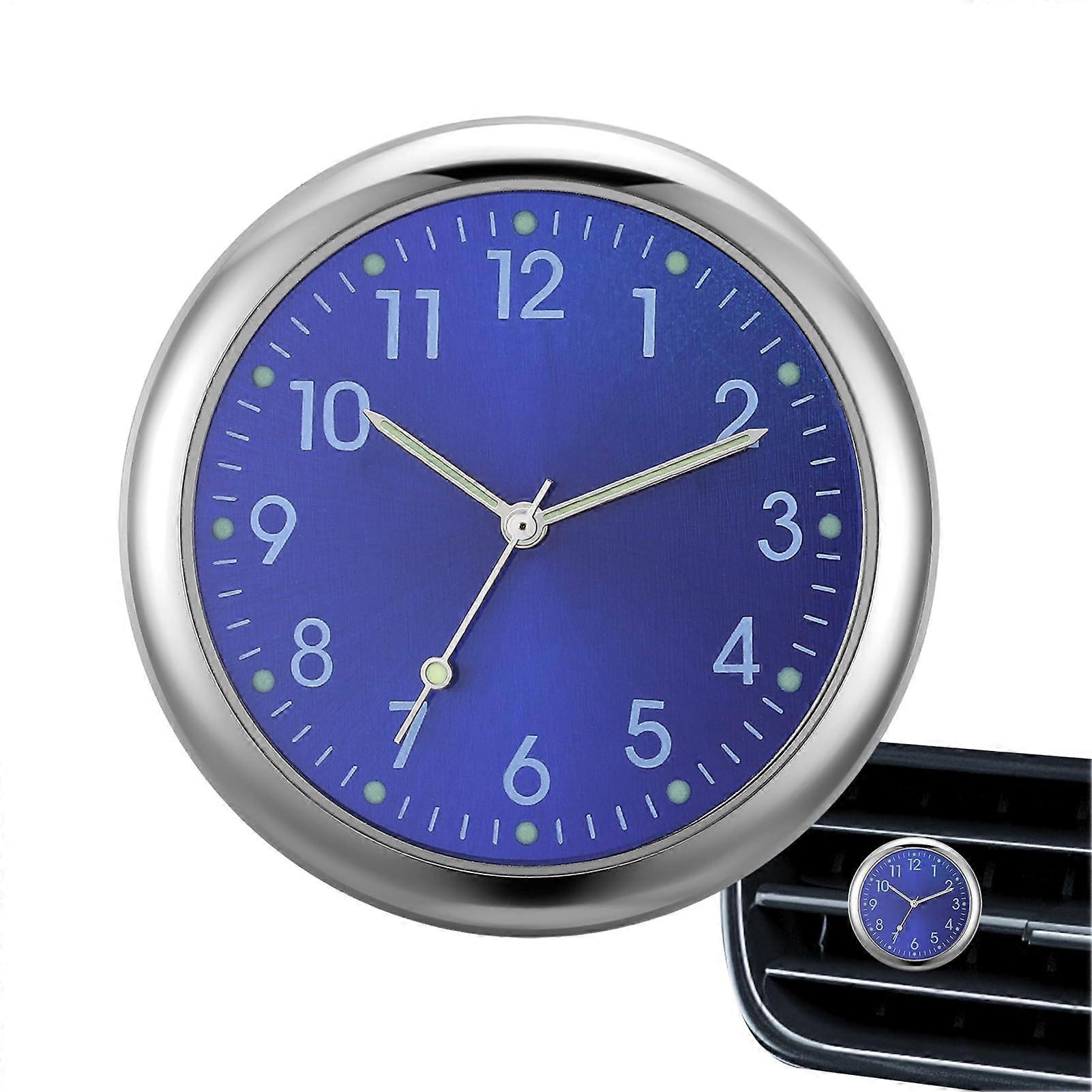 Car Dashboard Clock Luminous Small Analog Clock StickOn For Car, Boat, Bike