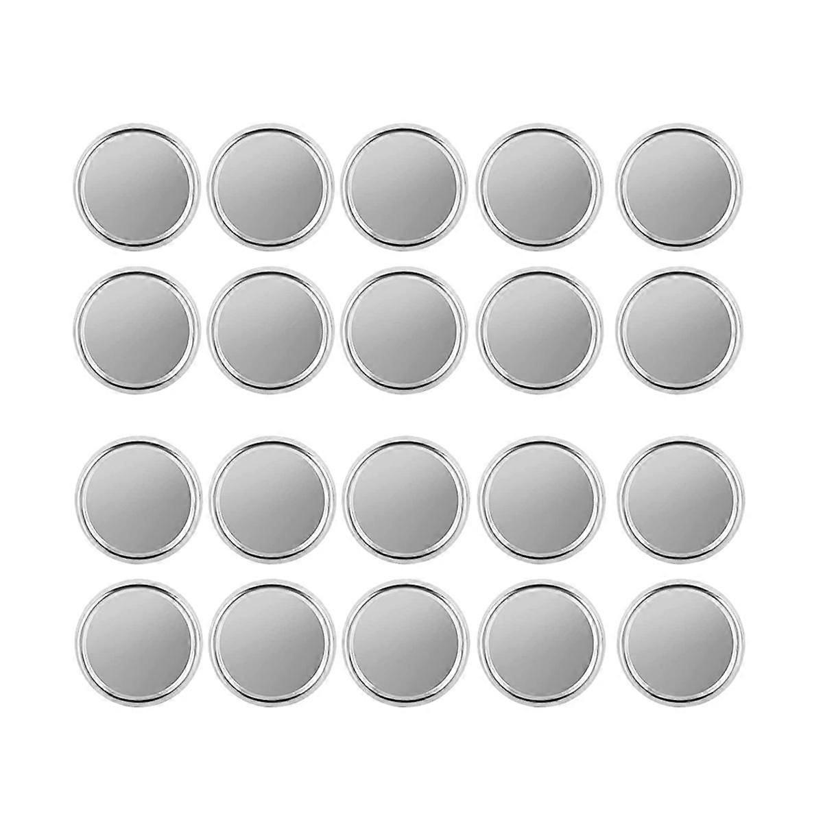20 Pieces Gold Discs Binder Rings Metal Discs for Notebook and Planner Scrapbooking (Silver)