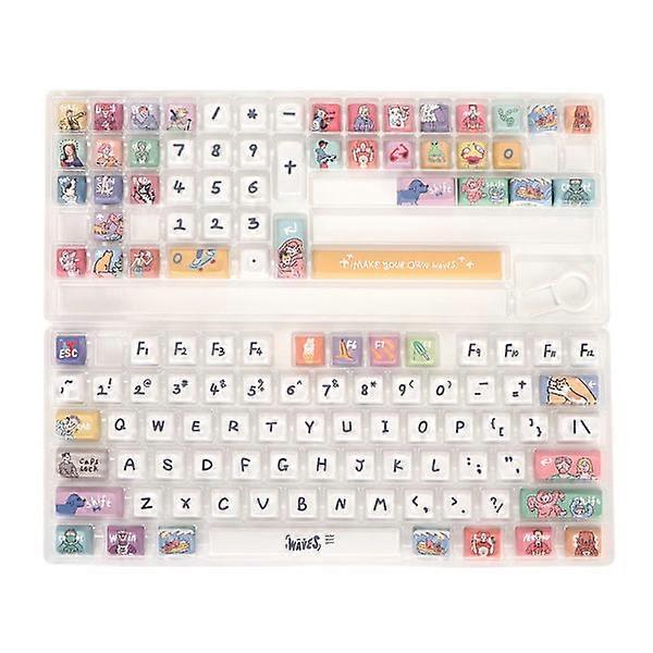 Mechanical Keyboard Keycaps 123 Keys for XDA Similar Height Ergonomic Oil Resistant Coating