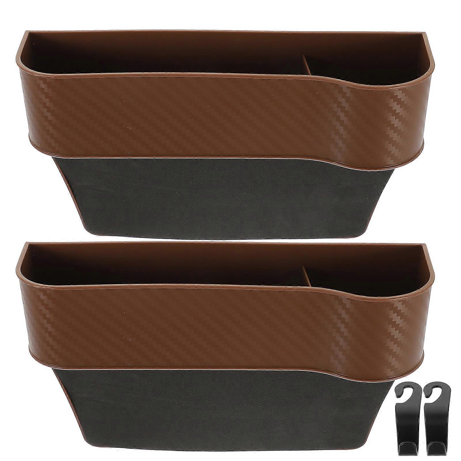 Multi Car Seat Gap Filler Organizer with Cup Holder and Storage Boxes for Front Seat 2 pcs