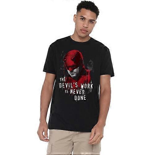 Daredevil Unisex Adult Born Again The Devil's Work Is Never Done T-Shirt