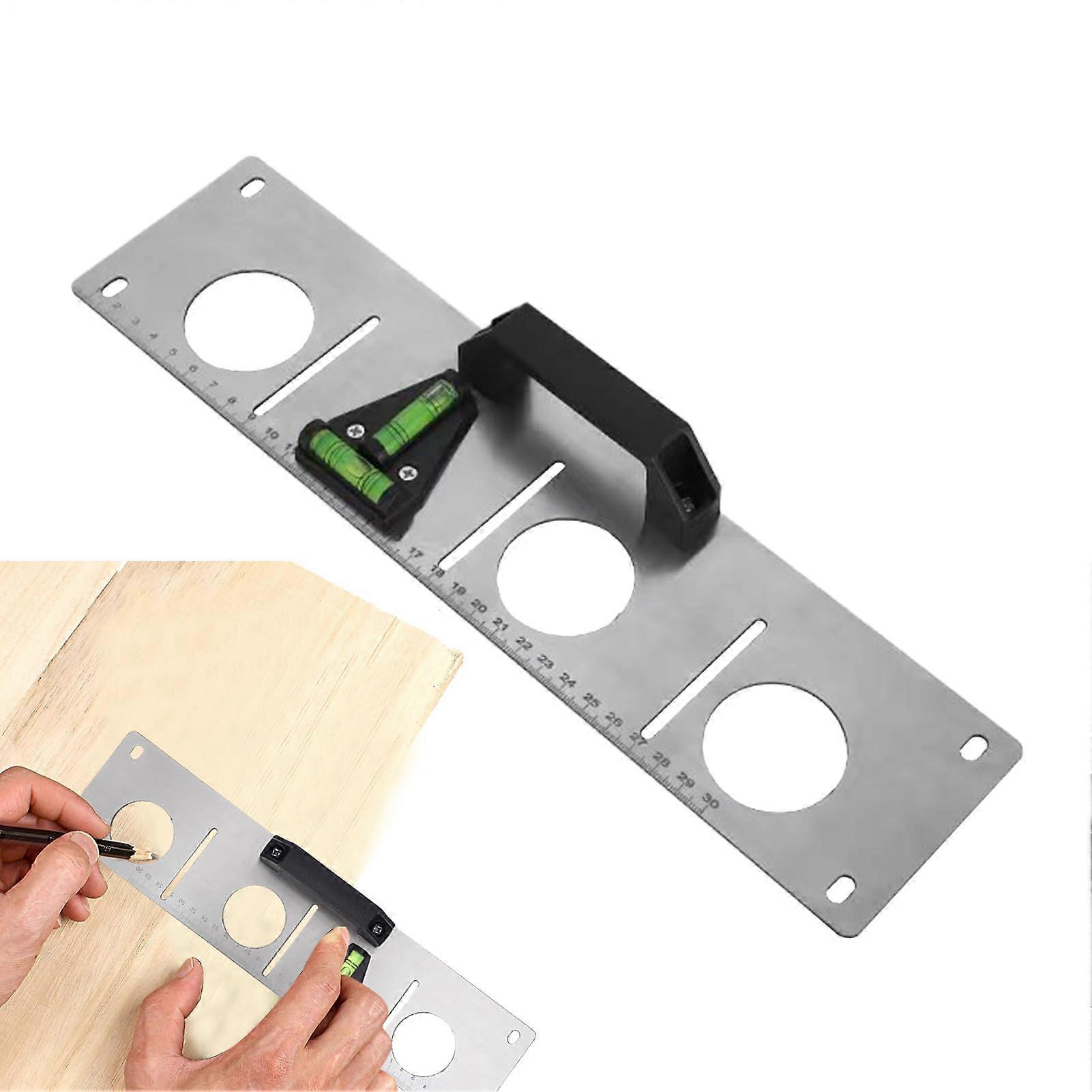 Stainless Steel Ruler Tool Leveler Slotted Hole Drawing And Measuring Ruler For Leveling And Cutting