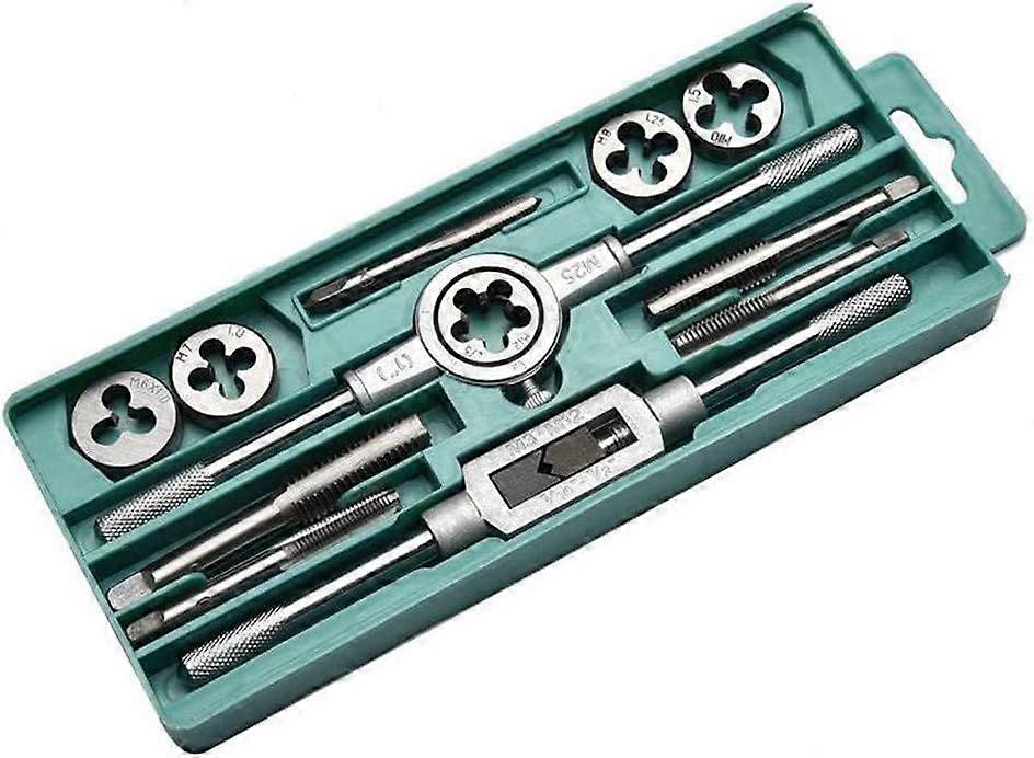 SL.GT,Tap and Die Kits 12Pcs Wrench Metric Screw Hand Tapping Tools M3-M12 M25