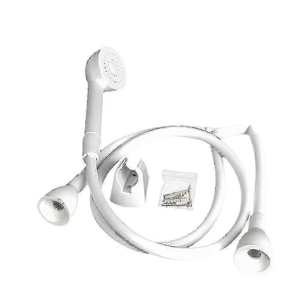 مزدوج الحنفية ضغط على رأس دش مع خرطوم - ارتفاع ضغط حمام & مصفف الشعر شامبو بخاخ