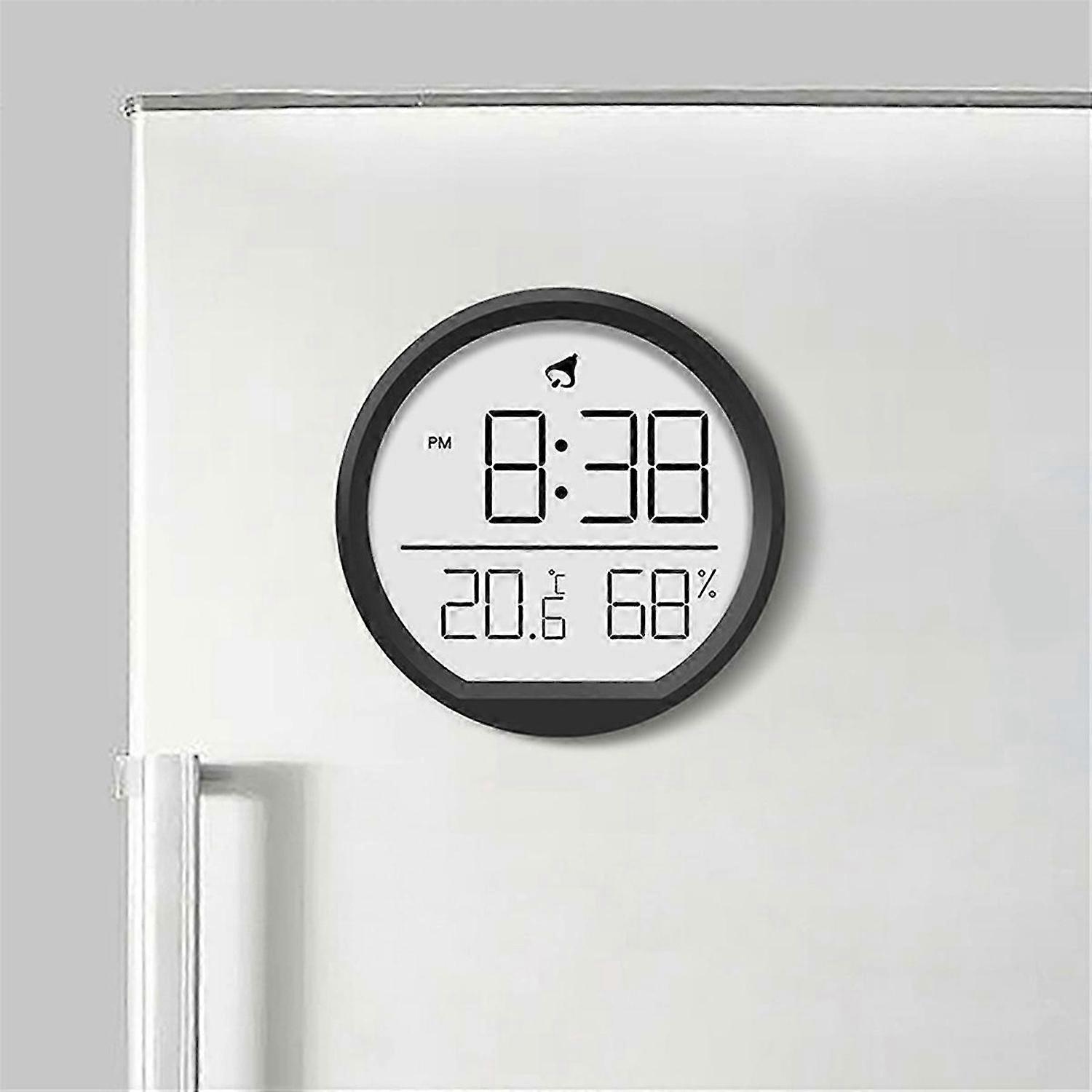 LED Digital Wall Clock Temperature Humidity Date Display Electronic B