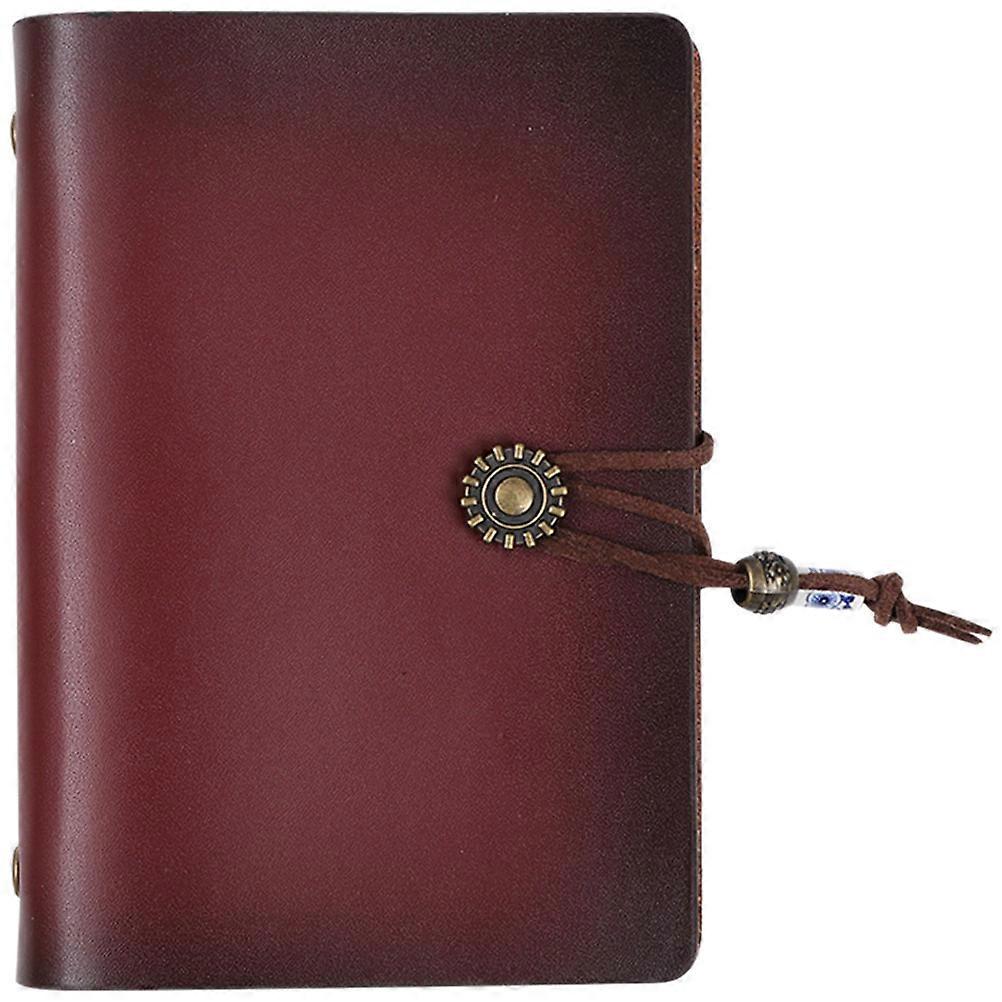 Vintage Journal for Writing 5Pcs Loose Leaf Diary Notepad Red