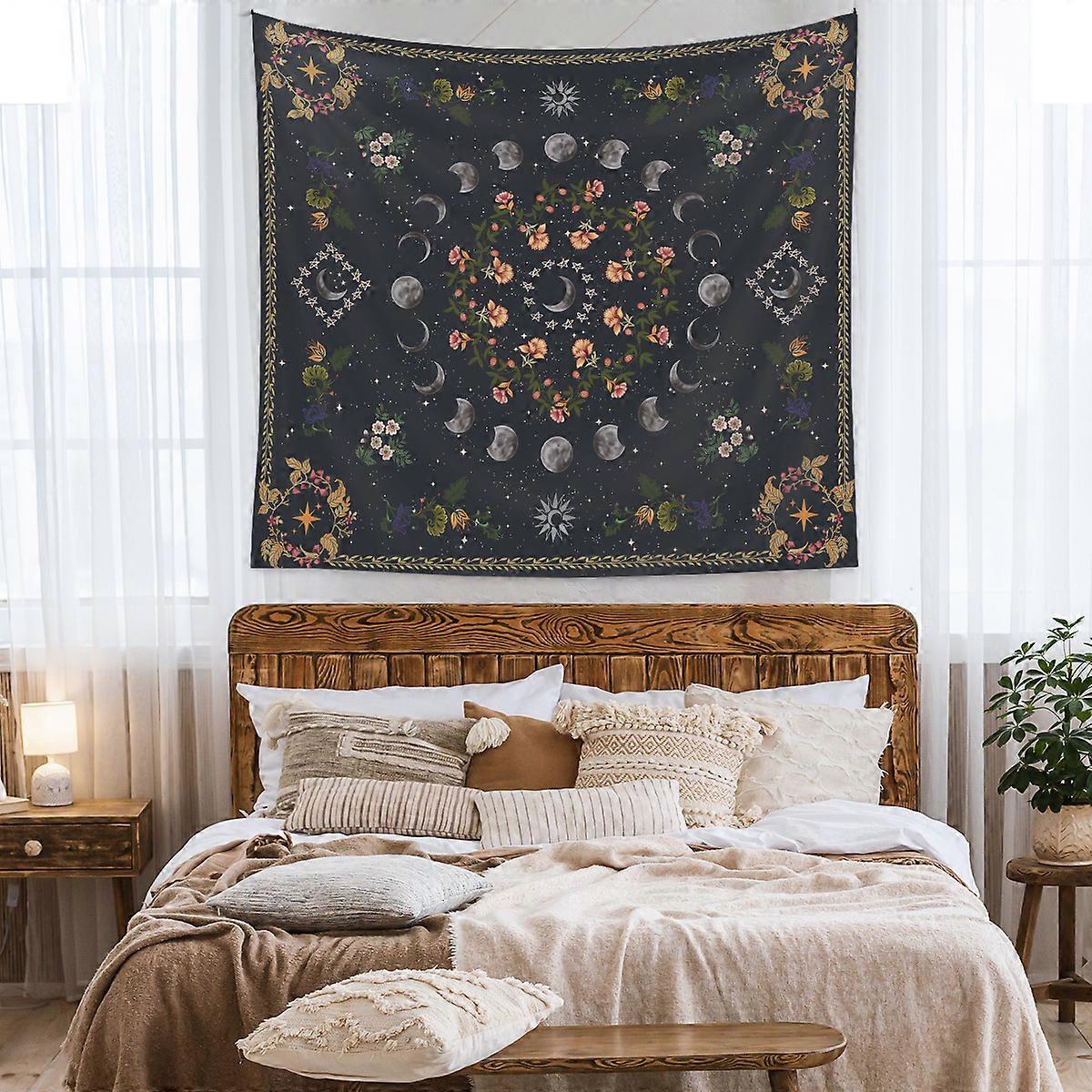 Home moon phase tapestry background cloth ins style hanging cloth background wall hanging cloth Bohemian tapestry
