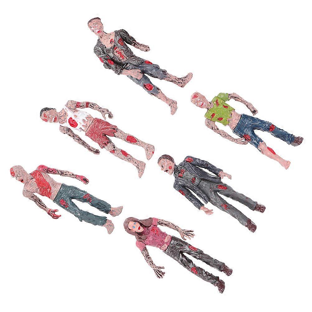Mini Zombie Model Plastic Zombie Toy for Decor Use 1Set
